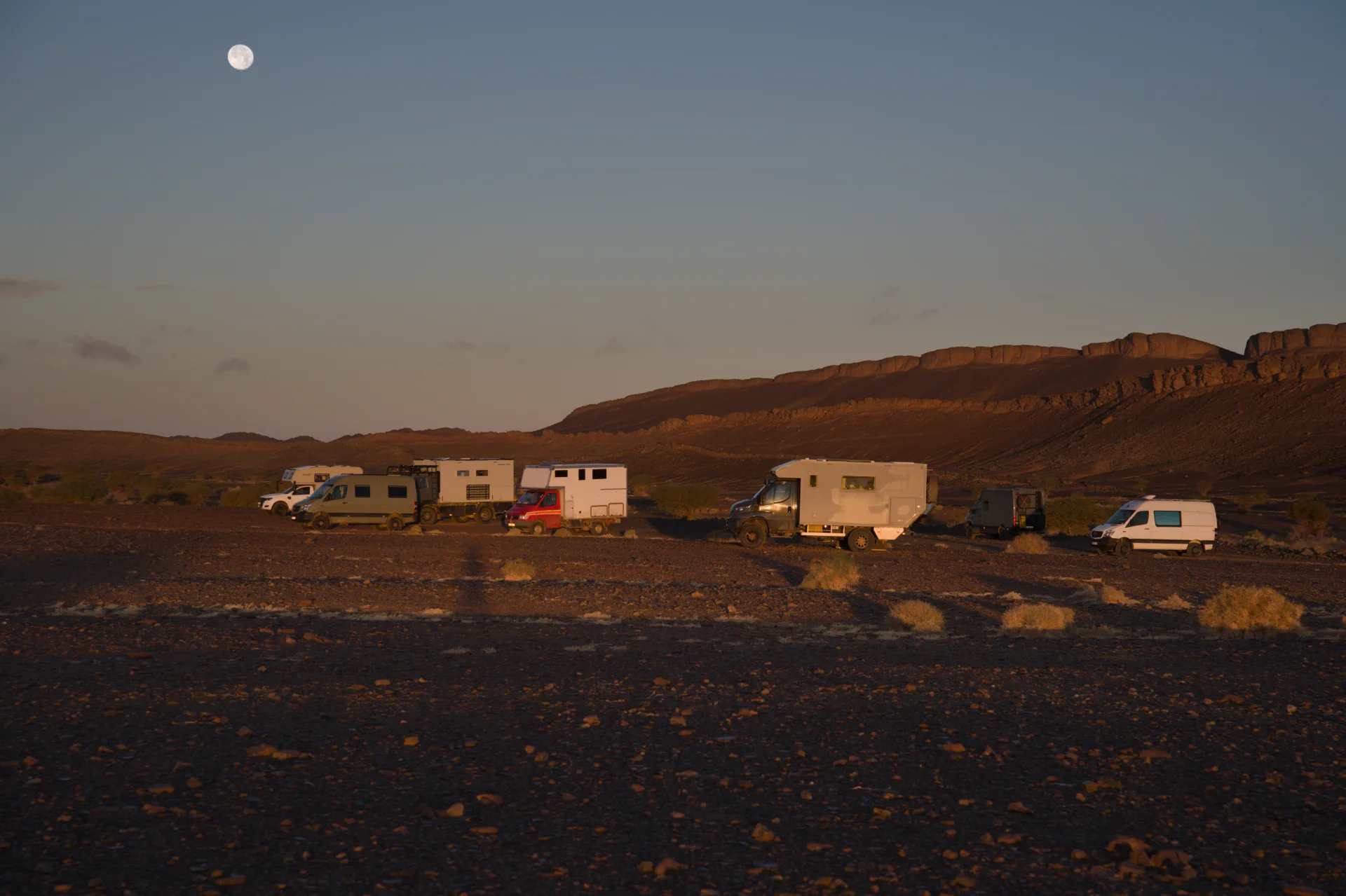 Marokko Vollmond über dem Camp