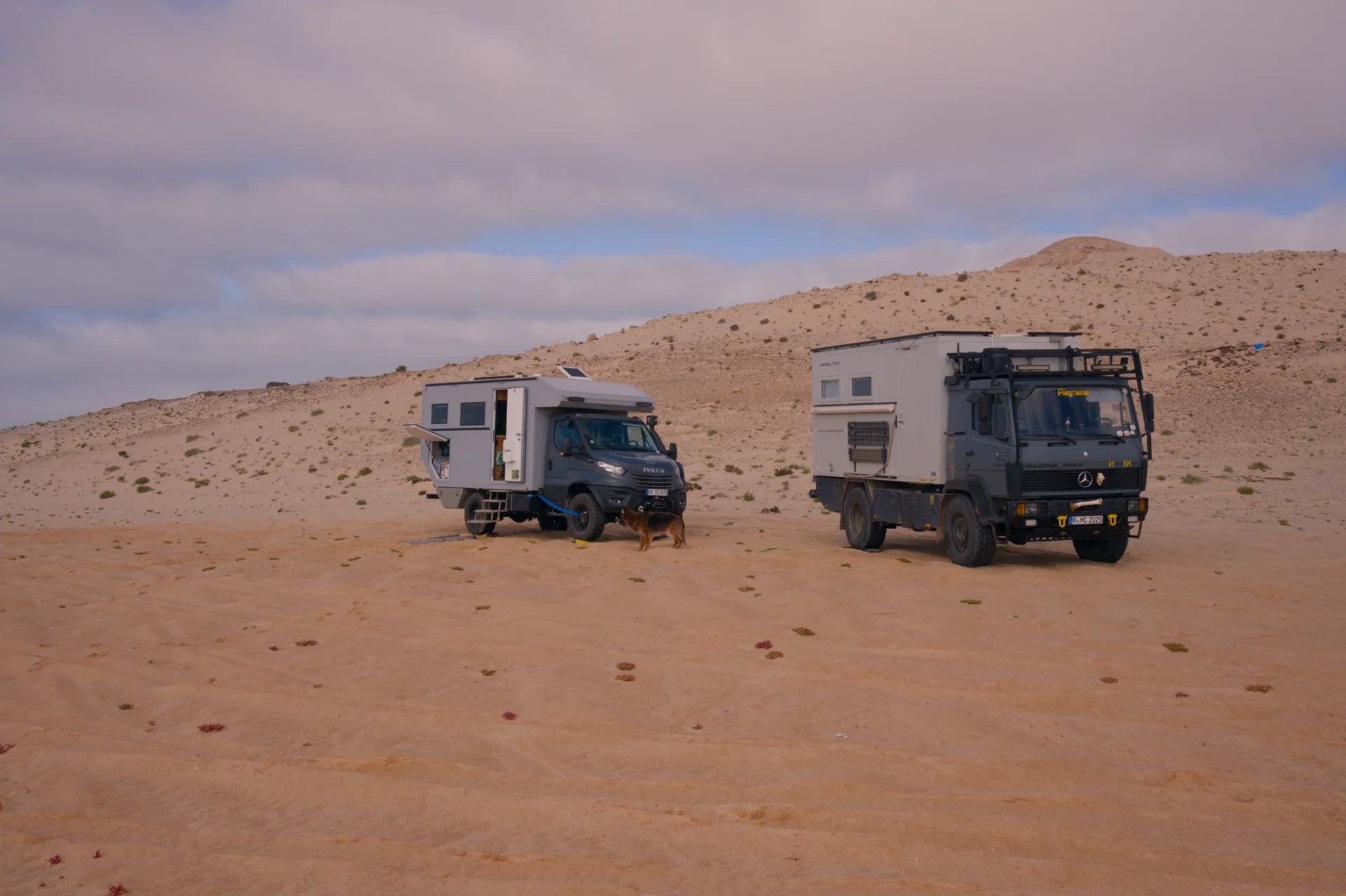 Marokko Stellplatz bei der Dune blanche